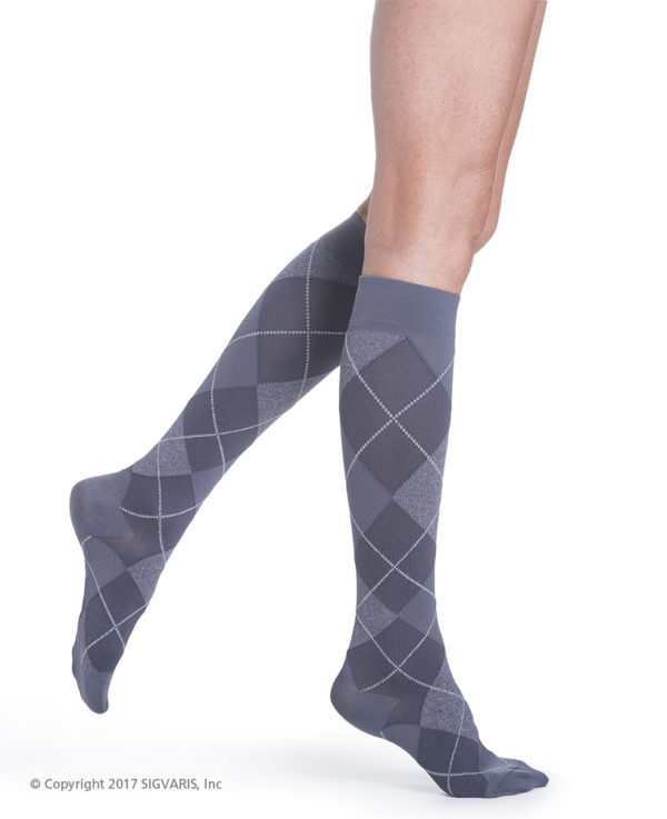 Sigvaris Medical 830 Microfiber Argyle Graphite