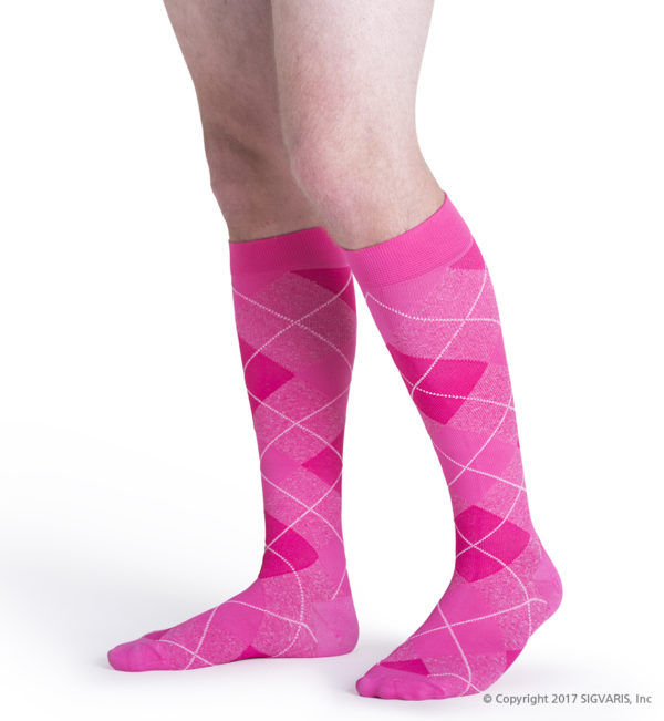 Sigvaris Medical 830 Microfiber Argyle Pink